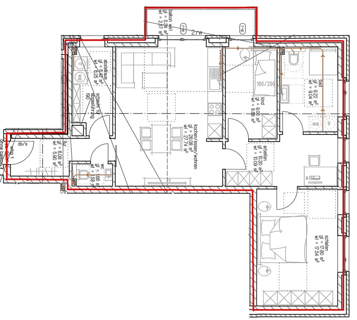 Grundriss OG - WE 1.1