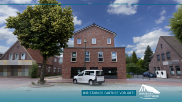 Stilvolle 3-Zimmer-Wohnung im Neubau, 1. OG – Aufzug, Balkon & Ortskernlage, 26670 Uplengen, Apartment