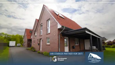 Neuwertige Doppelhaushälfte in begehrtem Wohngebiet von Wiesmoor, 26639 Wiesmoor, Doppelhaushälfte
