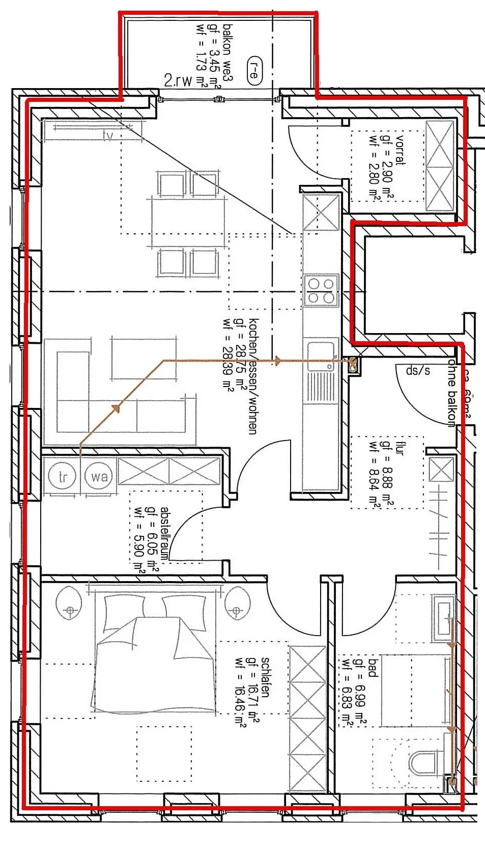 Grundriss OG - WE 3.1