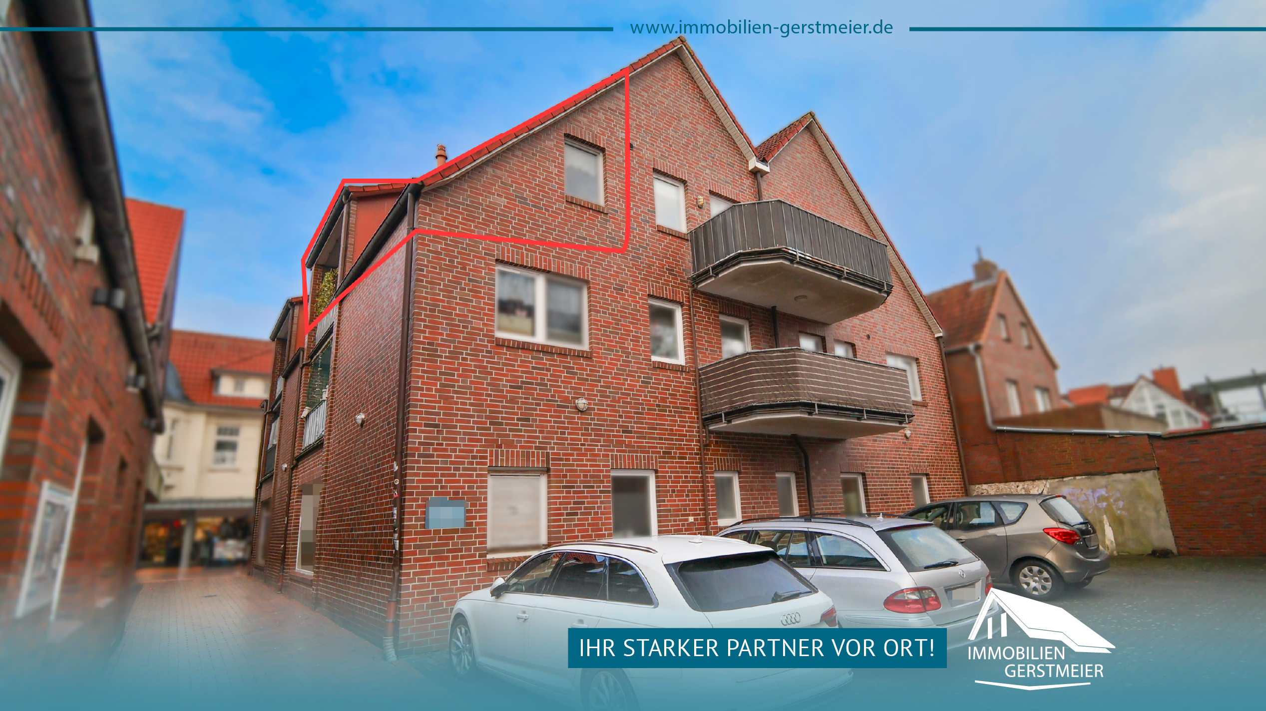 Barrierearmes Wohnen in der Wittmunder Innenstadt - 2-Zimmer-Wohnung mit Loggia